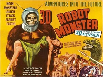 כרזה של הסרט "רובוט מפלצת" בתלת מימד