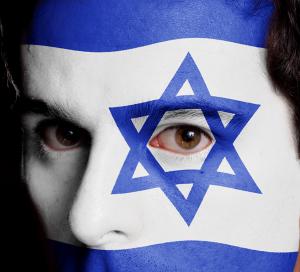 אילוסטרציה: דגל ישראל מצויר על פנים